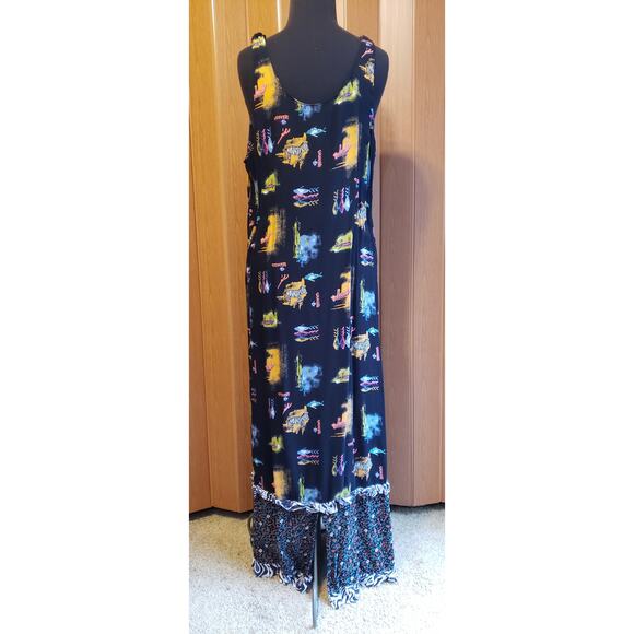 Cactus Flower size large sleeveless zebra mulitprint dress - Picture 4 of 5